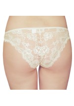 Floral Lace Briefs Knickers Champagne 3213